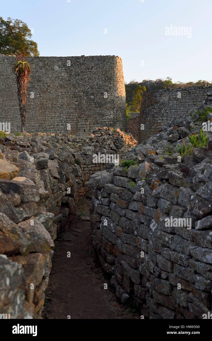 Simbabwe Masvingo Province die Ruinen der archäologischen Stätte von Great Zimbabwe Unesco Liste des 10.-15. Jahrhundert Stockfoto