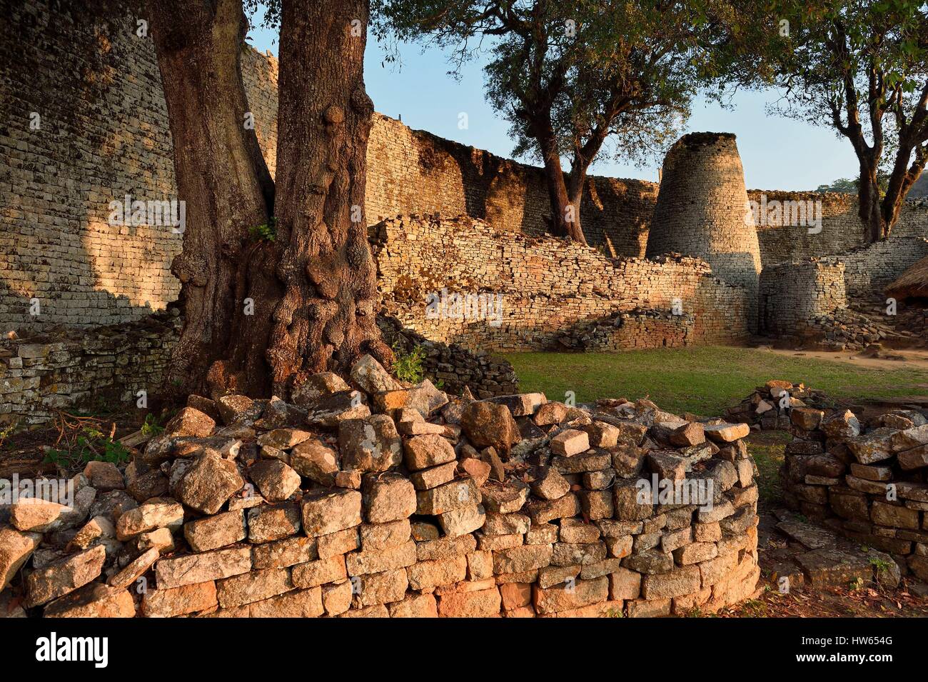 Simbabwe Masvingo Province die Ruinen der archäologischen Stätte von Great Zimbabwe Unesco Liste des 10.-15. Jahrhundert Stockfoto