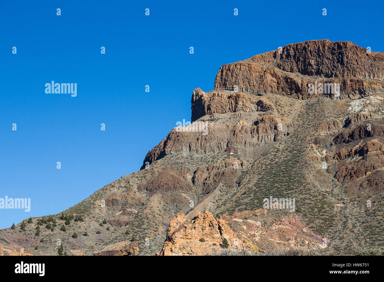 Berg-Landschaft, klaren, blauen Himmel Textfreiraum Stockfoto