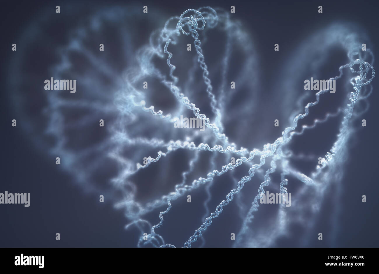 Desoxyribonukleinsäure (DNA) Molekül, Abbildung. Stockfoto