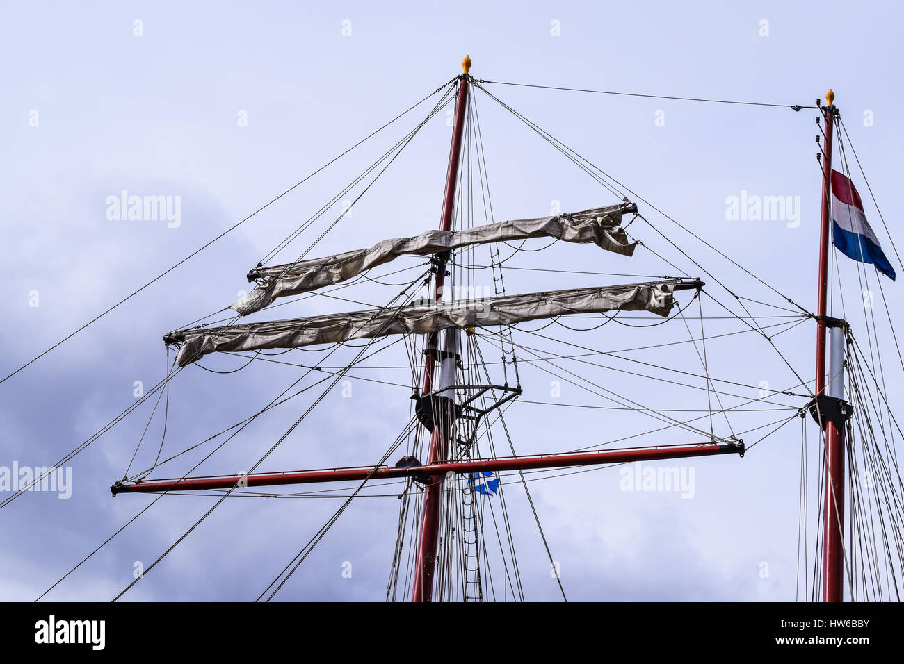 Der fliegende Holländer Segel mast Stockfoto