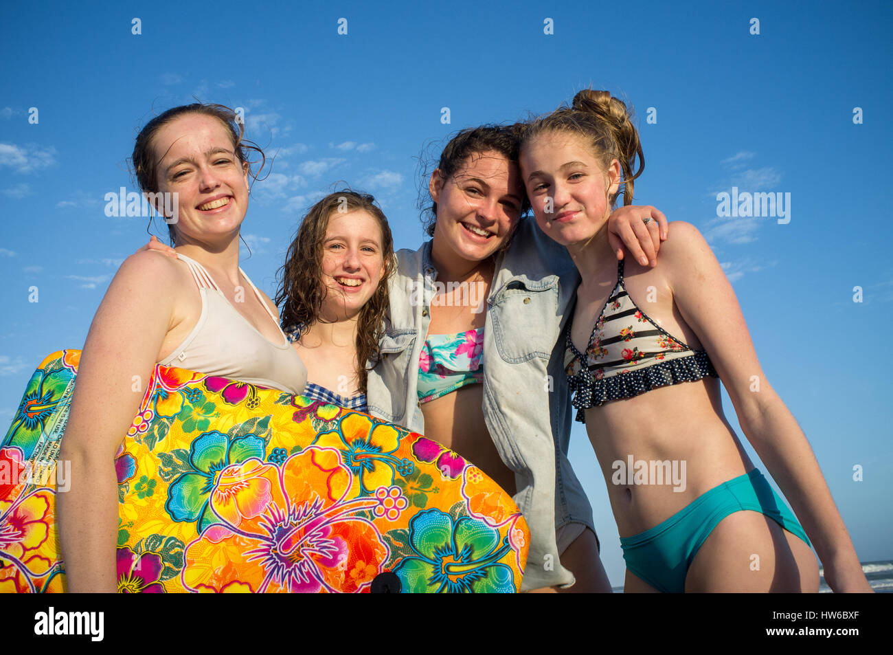 Mädchen am Strand Stockfoto