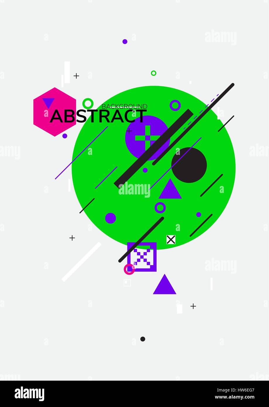 Abstrakte geometrische Poster Stock Vektor