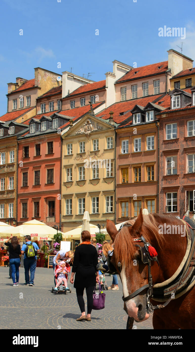 Alten Marktplatz, Warschau, Polen Stockfoto