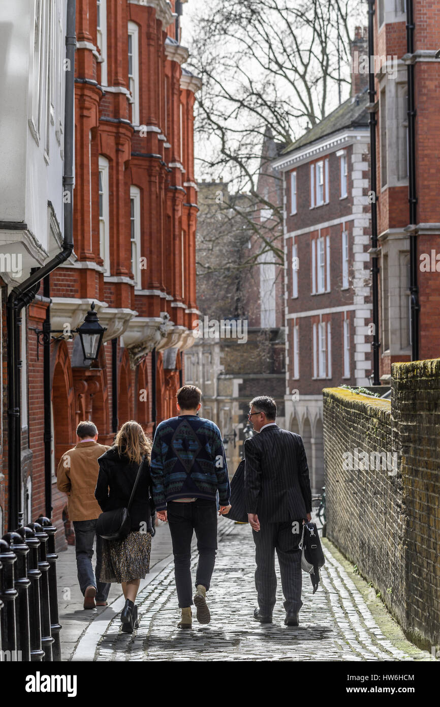 Middle Temple Lane, gegenüber dem Königlichen Gerichtshöfe, London. Stockfoto