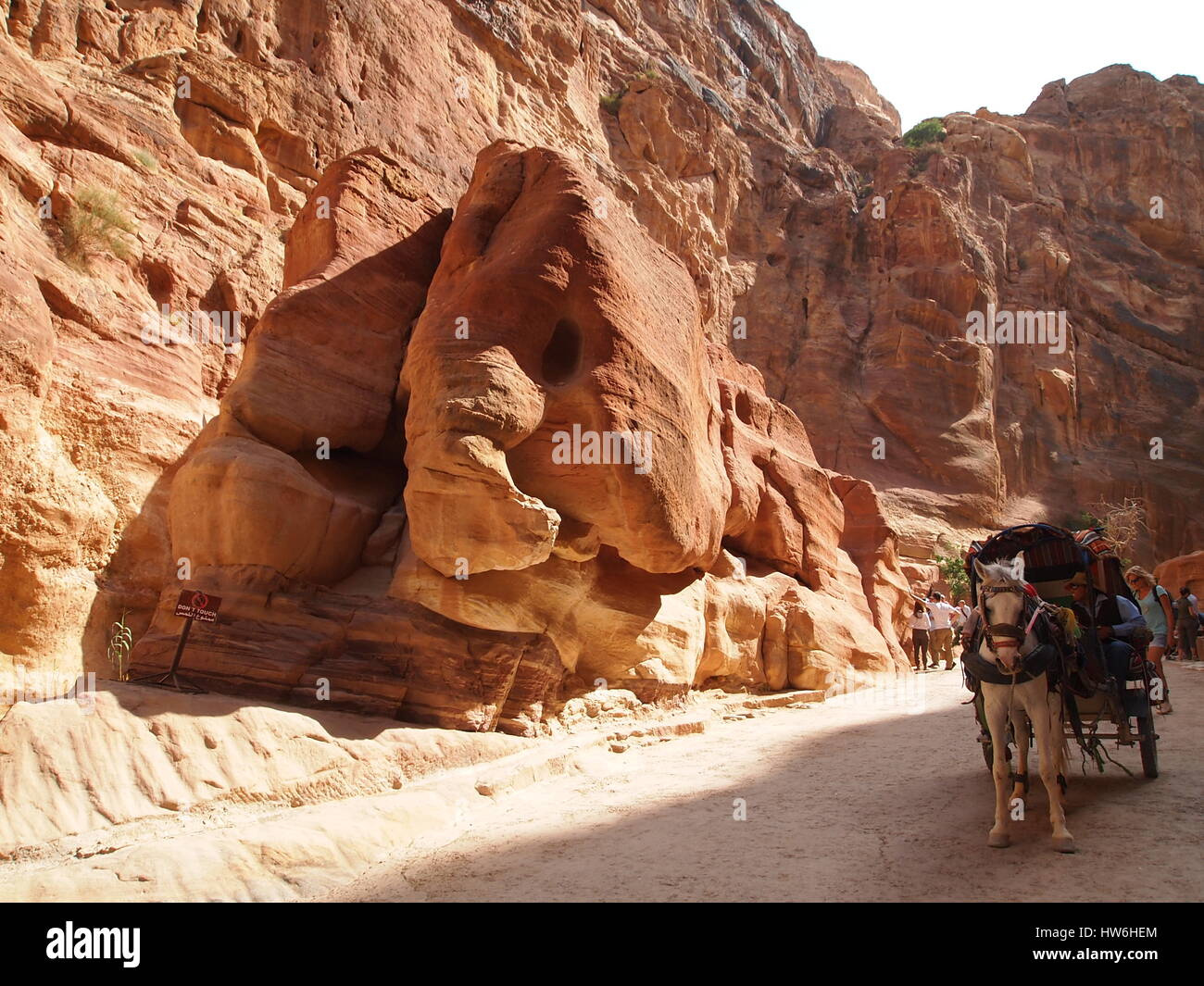 Petra ist eine historische und archäologische Stadt im südlichen Jordanien. Stadt ist berühmt für seine Felsen gehauenen Architektur und Wasser. Stockfoto