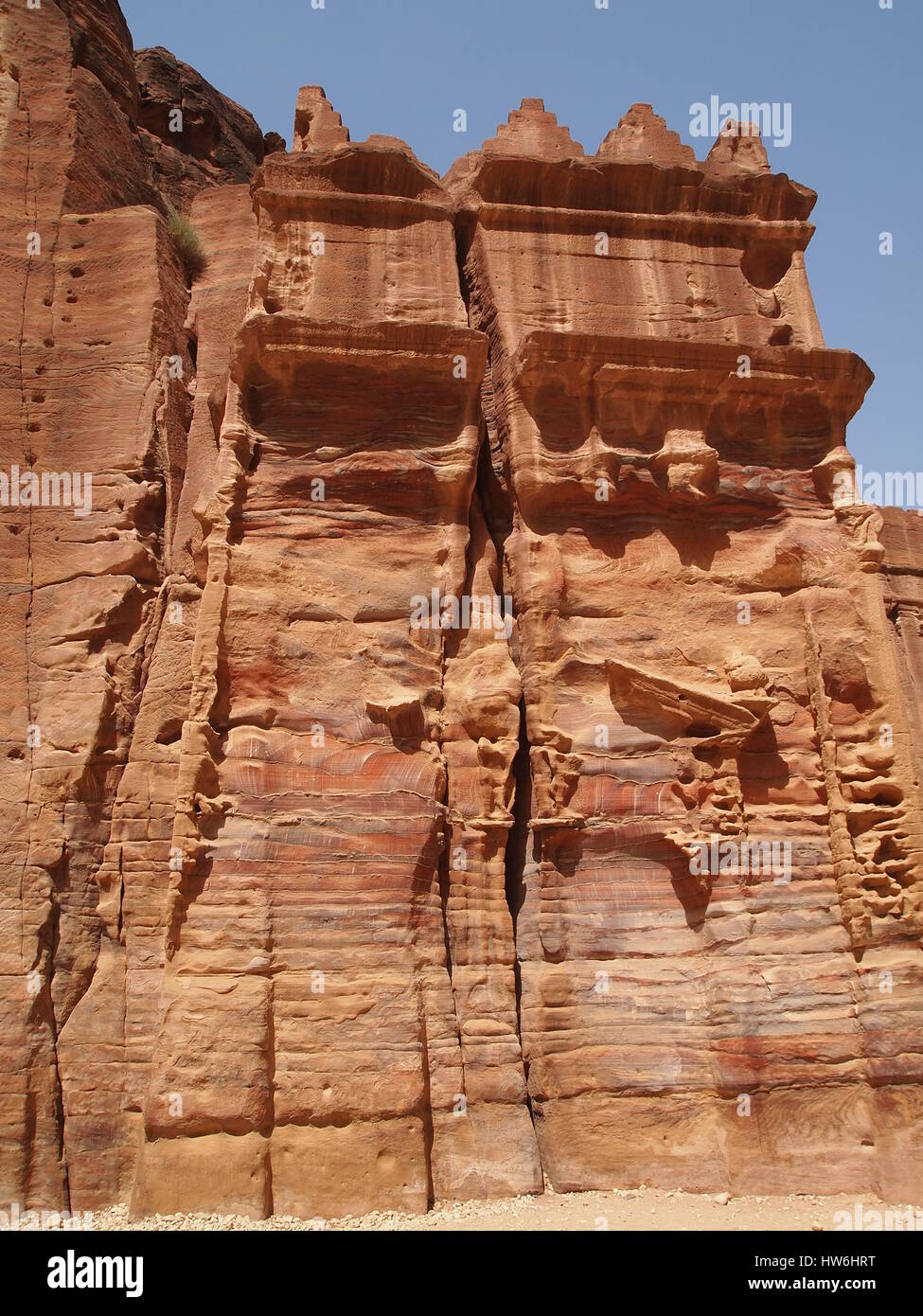 Petra ist eine historische und archäologische Stadt im südlichen Jordanien. Stadt ist berühmt für seine Felsen gehauenen Architektur und Wasser. Stockfoto