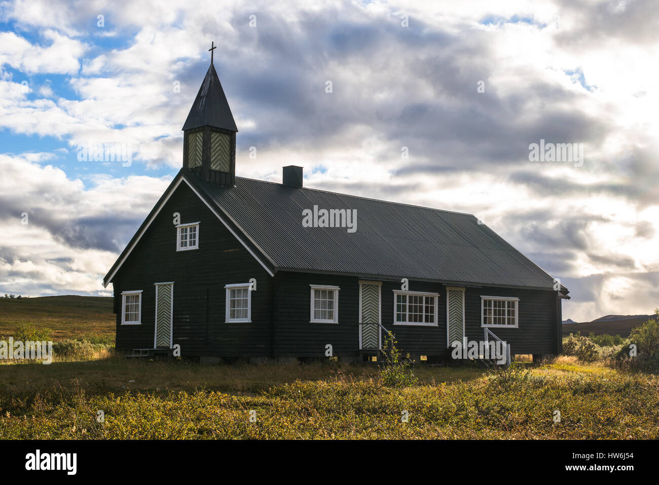 Kirche, Kirke, Finnmark, Norge, Norwegen, Stockfoto