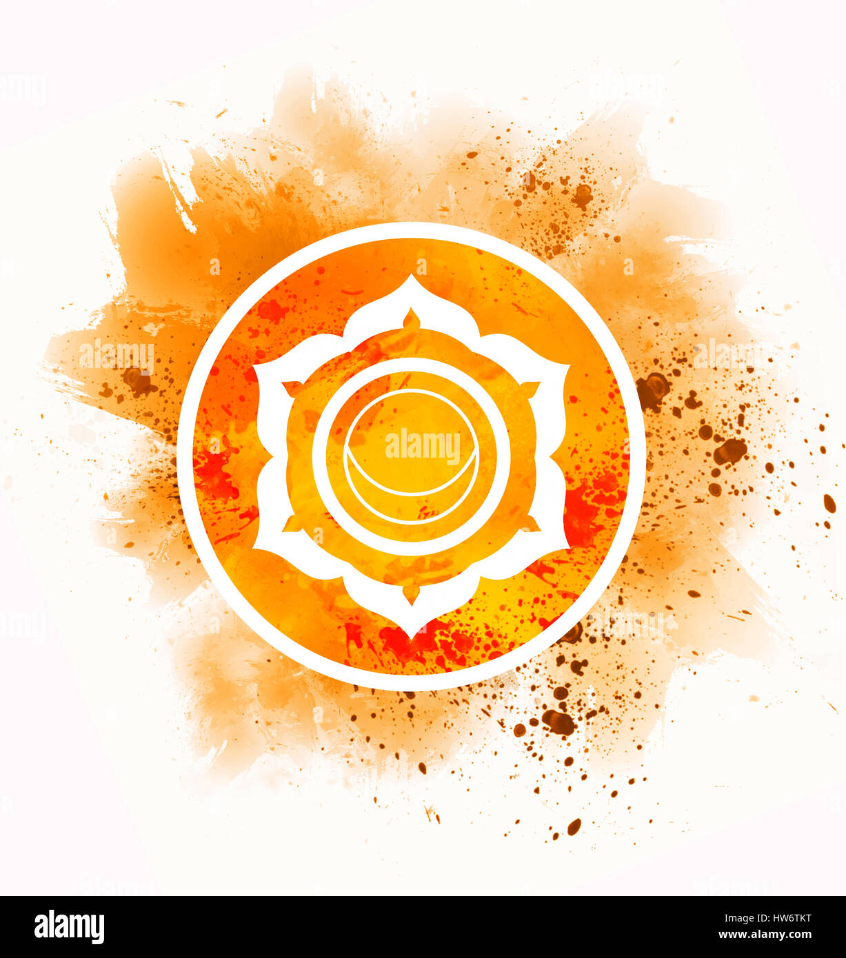 Svadhisthana-Chakra-symbol Stockfoto