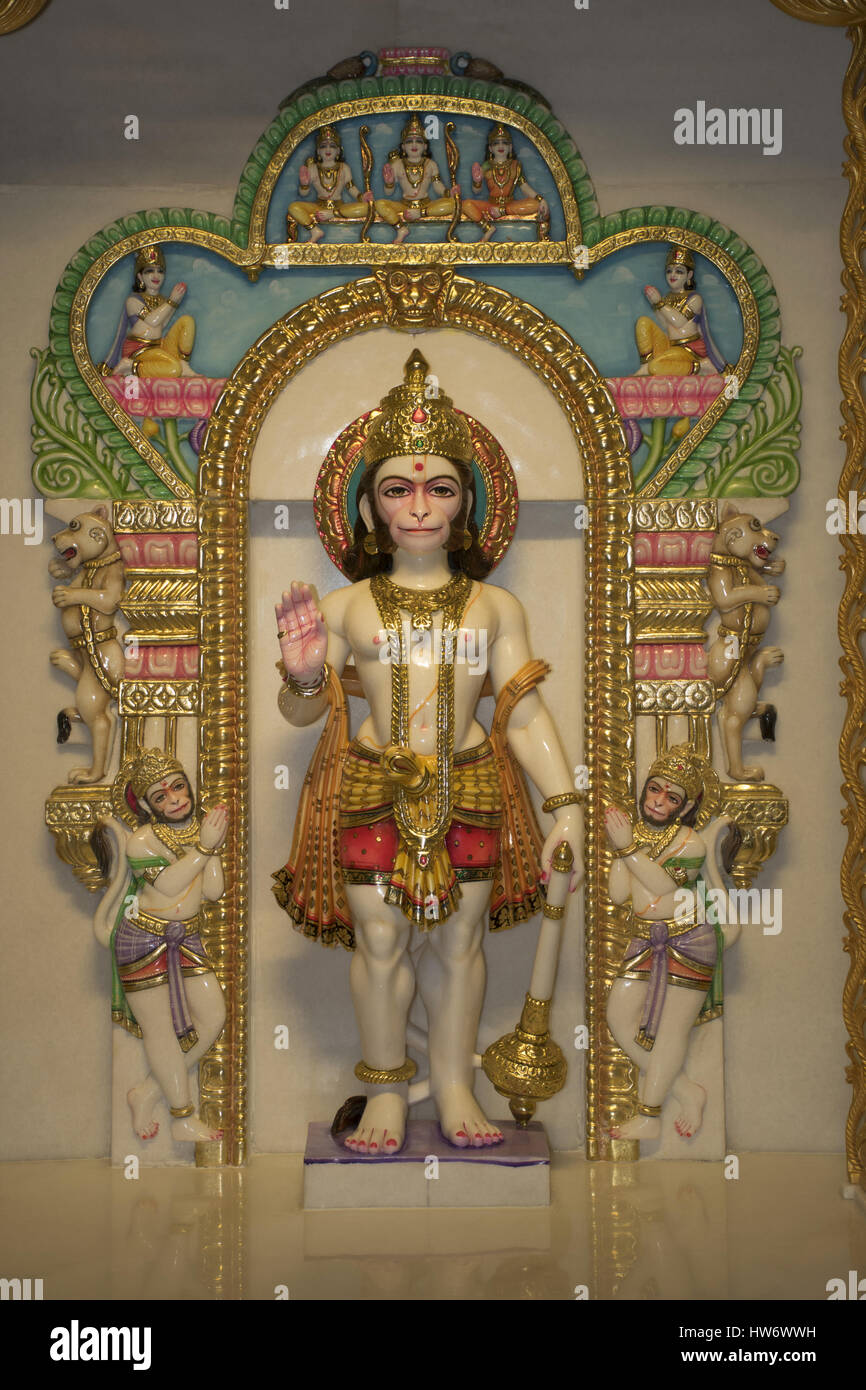 Hanuman Statue, BAPS Swaminarayan Mandir Katraj, Pune Stockfoto