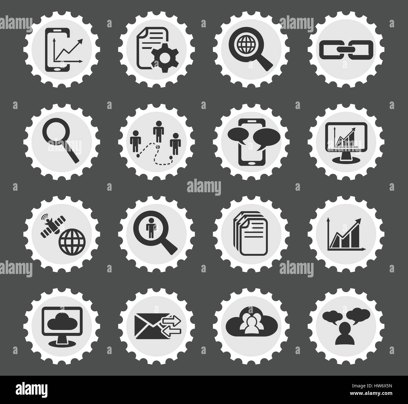 Analytische Daten Symbole einfach für Web icons Stock-Vektorgrafik - Alamy