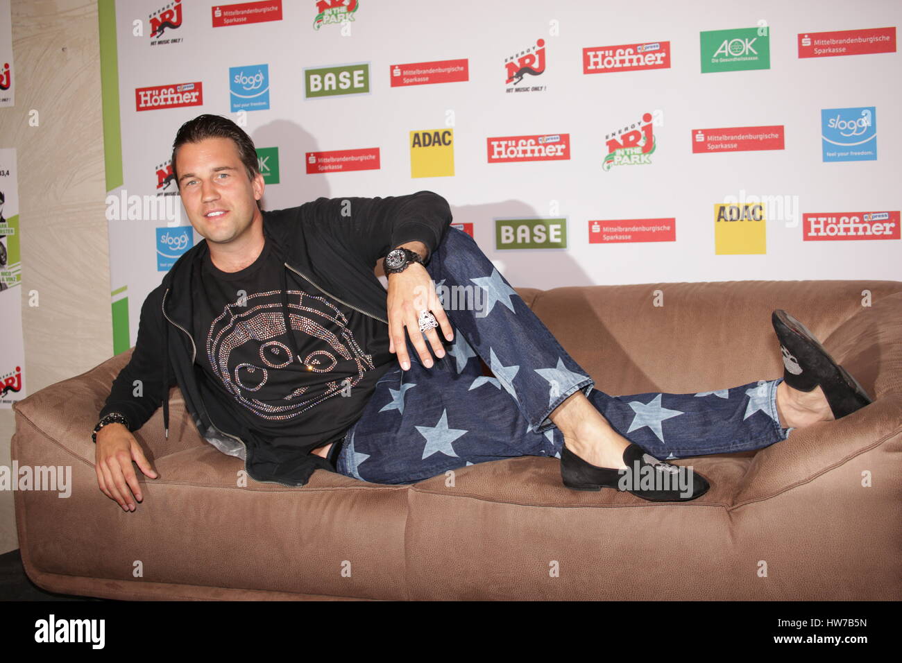 Berlin, Deutschland, 12. Juli 2014: DJ Antoine tritt bei "Energie im Park"-Konzert. Stockfoto