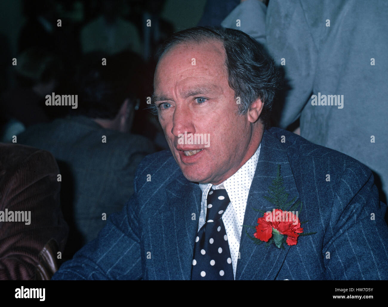 Premierminister Pierre Trudeau an eine politische Partei Rallye, Montreal, Québec, Kanada Stockfoto