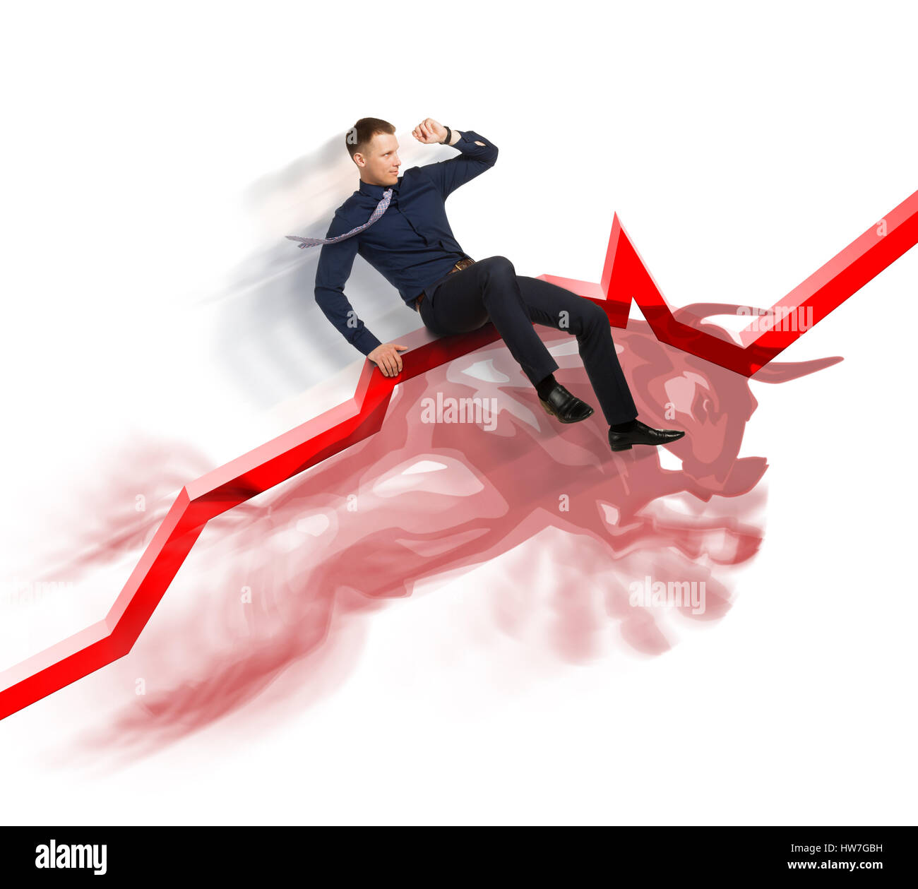 Bull Marktkonzept an Börse Stockfoto