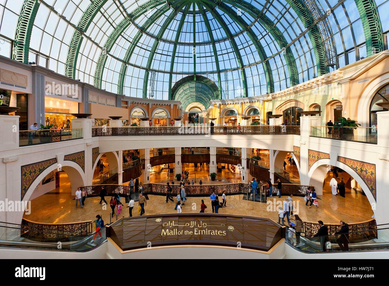 Vereinigte Arabische Emirate, Dubai, die Mall of the Emirates Stockfoto