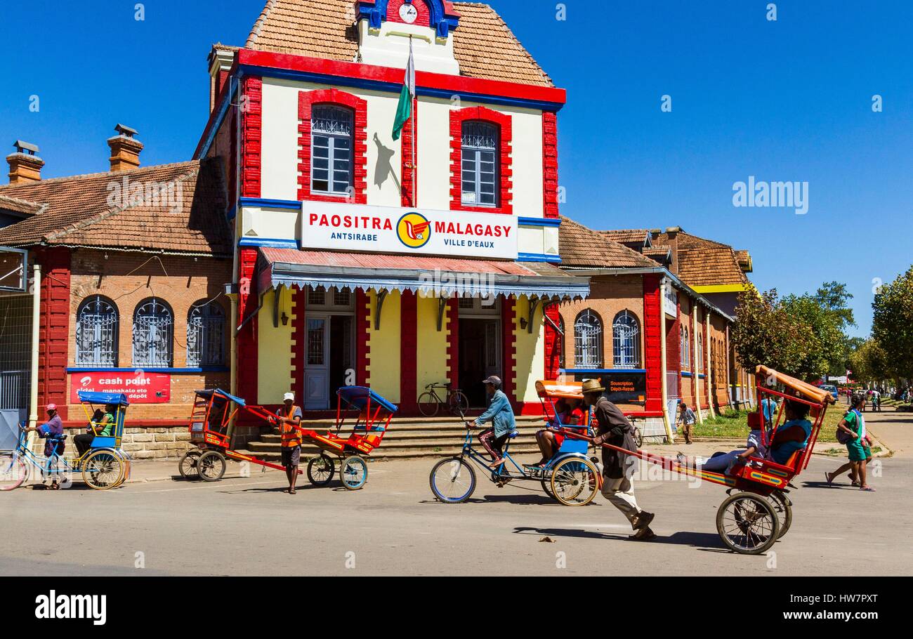 Madagaskar, Zentrales Hochland, alte Provinz von Antananarivo, Region Vakinankaratra, Antsirabe, Rikscha Stockfoto