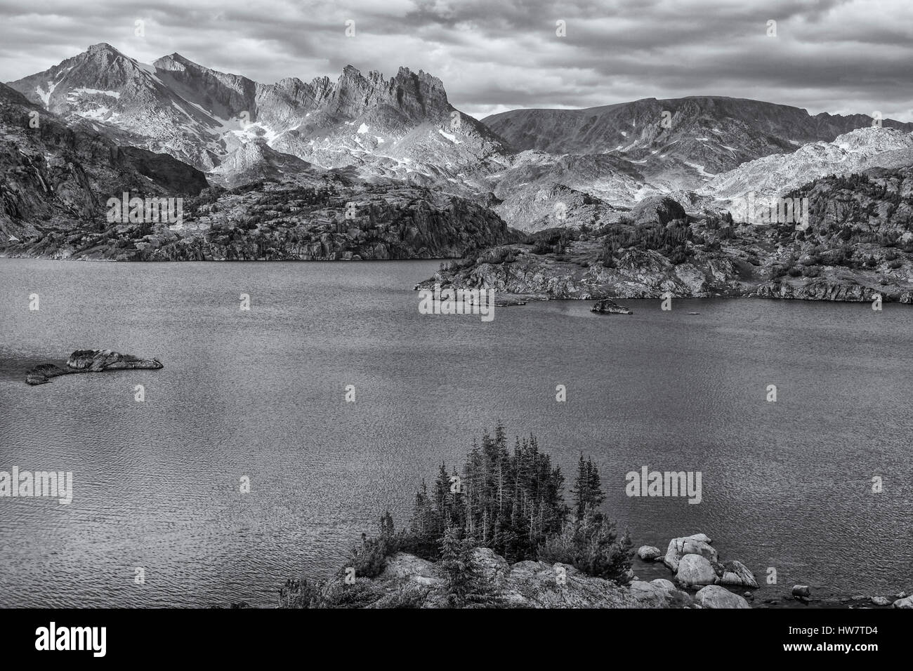 Untere aero See in beartooth - absaroka Wüste, Montana. Stockfoto