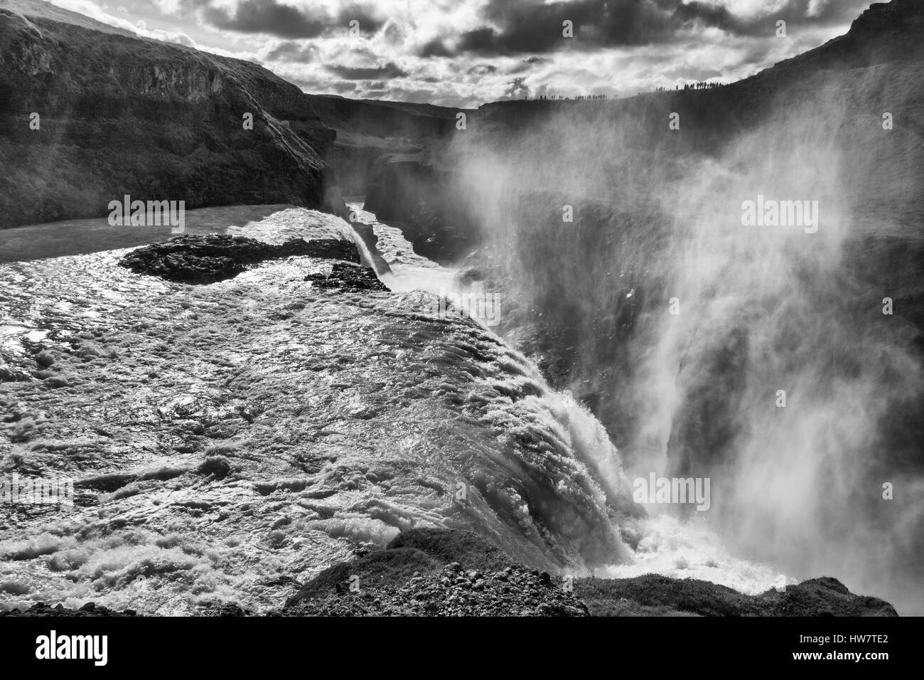 Gullfoss Wasserfall in Island. Stockfoto