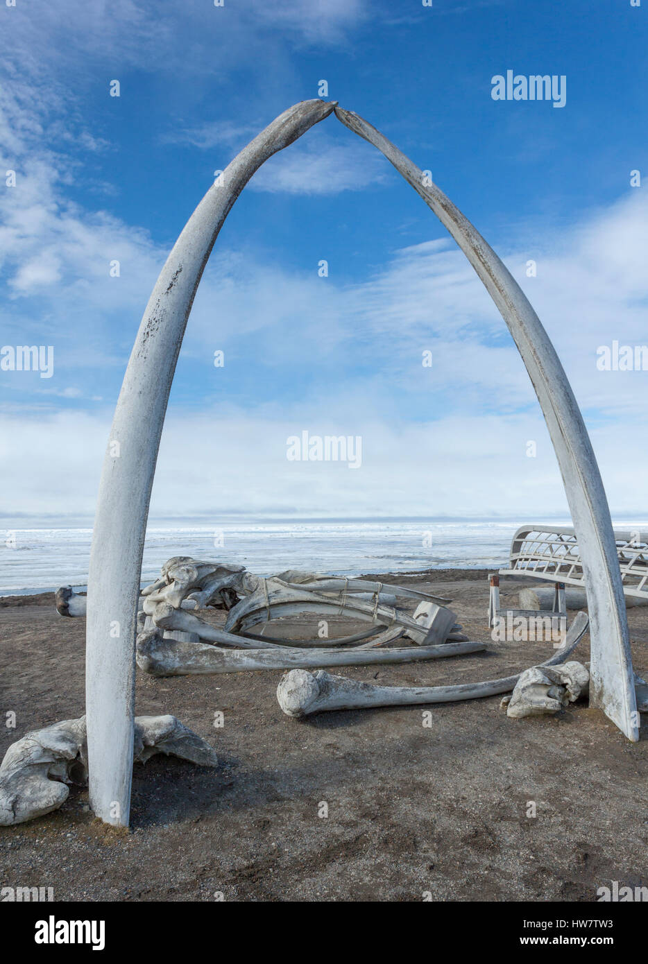 Wal-Knochen-Bogen in Barrow, Alaska Stockfoto