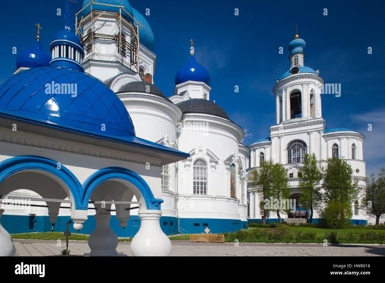 Russland, Vladimir Oblast, Goldener Ring, Amtsbereich, Kloster Bogoljubowo Himmelfahrts-Kathedrale Stockfoto