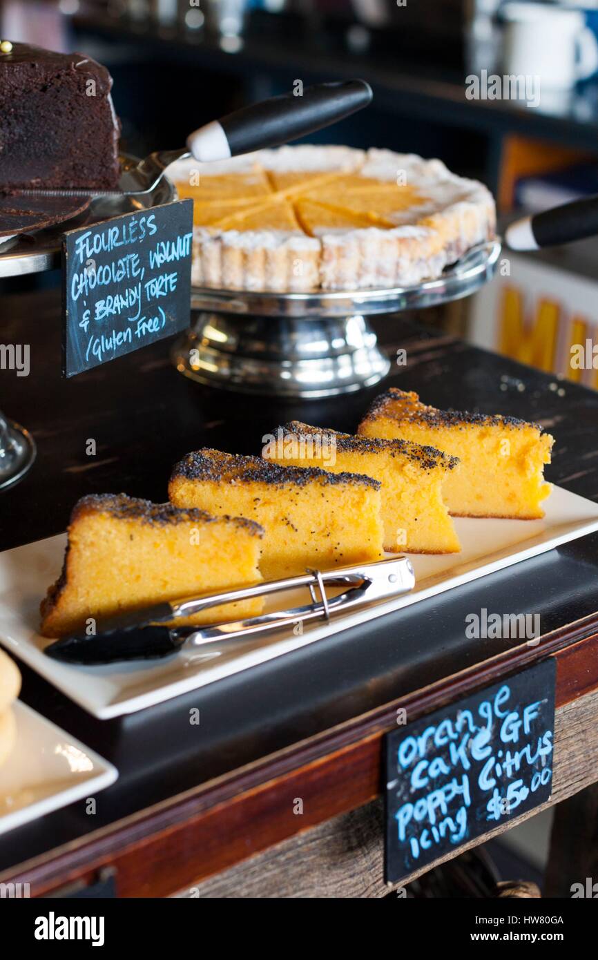 Australien, Victoria, Yarra Valley, Yerring, Yarra Valley Dairy, Kuchen, Süßigkeiten Stockfoto