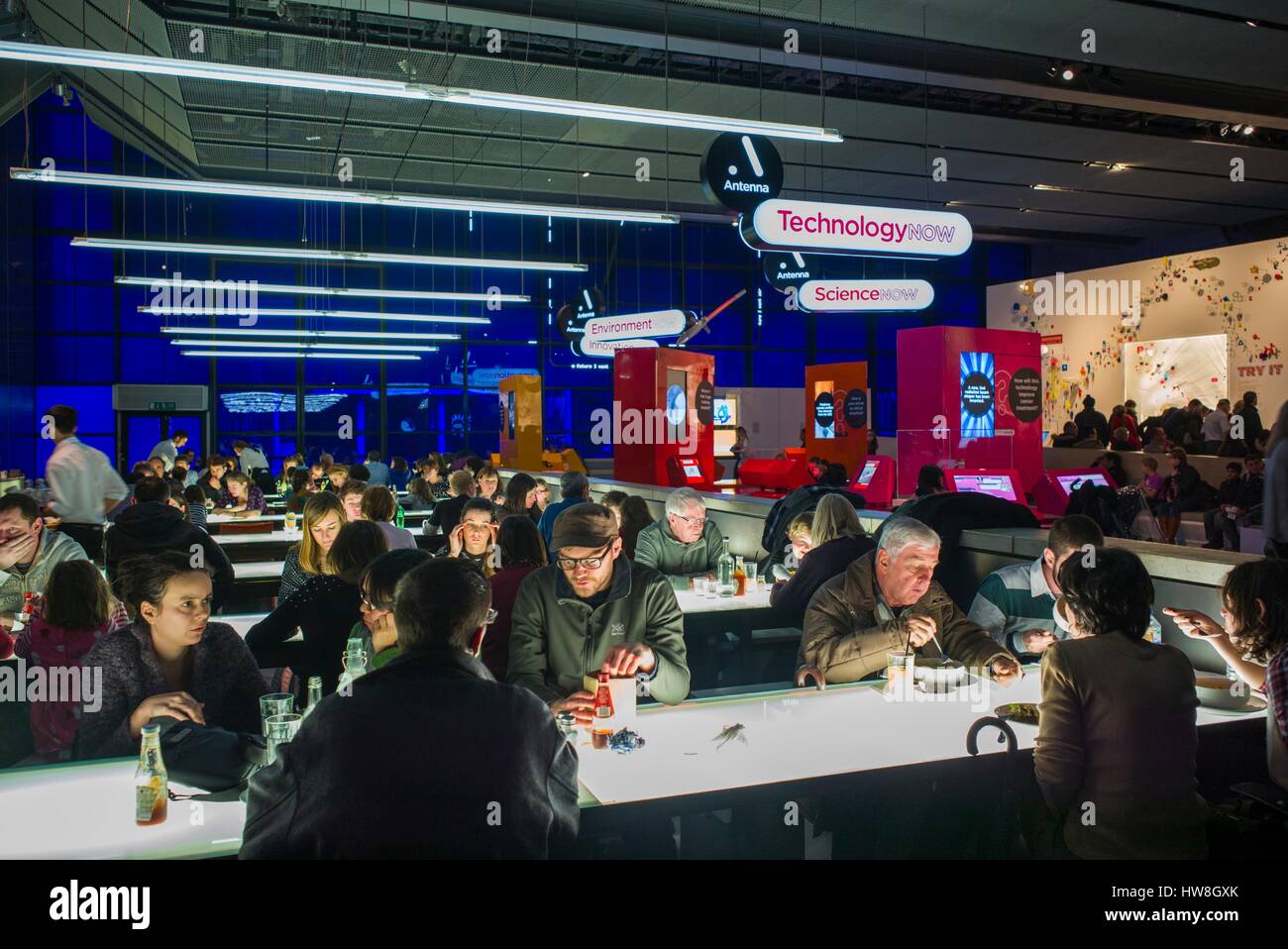 England, London, South Kensington, Science Museum, cafeteria Stockfoto