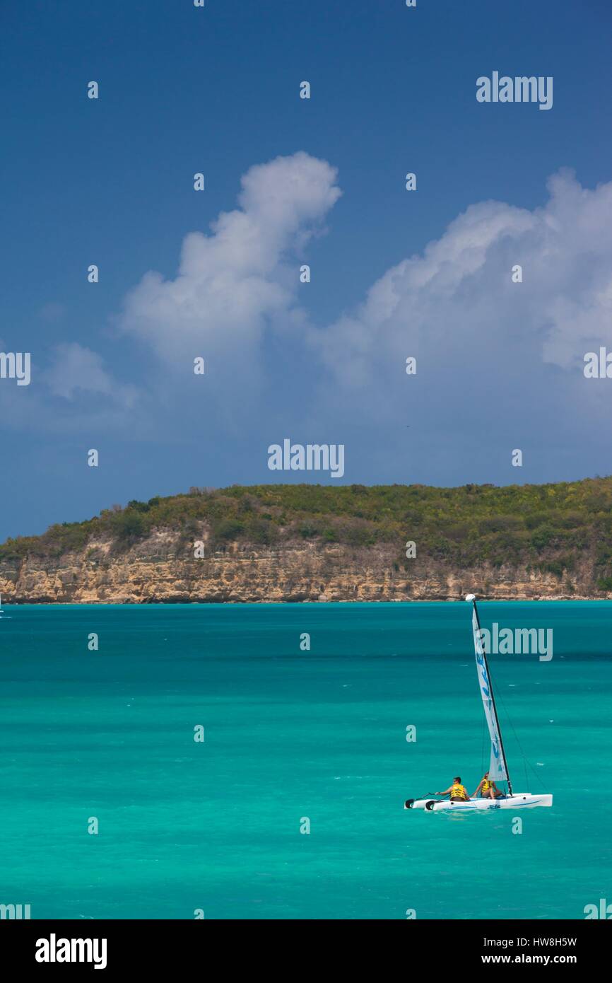 Antigua und Barbuda, Antigua, Dickenson Bay Segeln Stockfoto