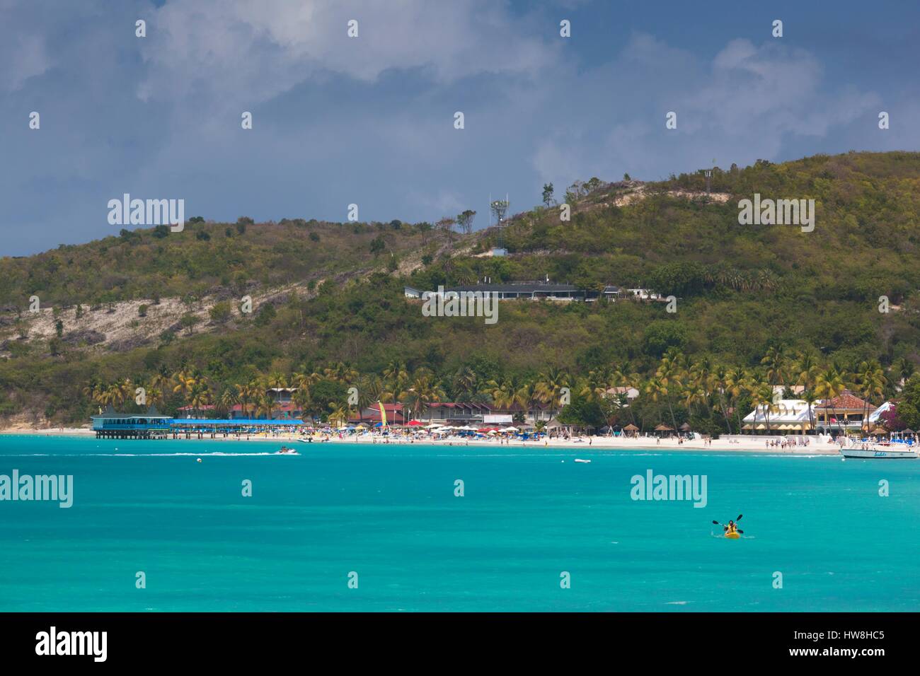 Antigua und Barbuda, Antigua, Dickenson Bay, Strand Stockfoto