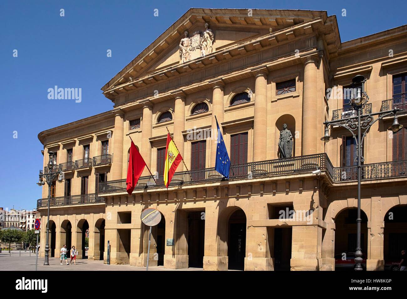 Spanien, Navarra, Pamplona, Navarra-Palast, die Präsidentschaft der Sitz der Regierung und verschiedenen Verwaltungen in der Region Stockfoto