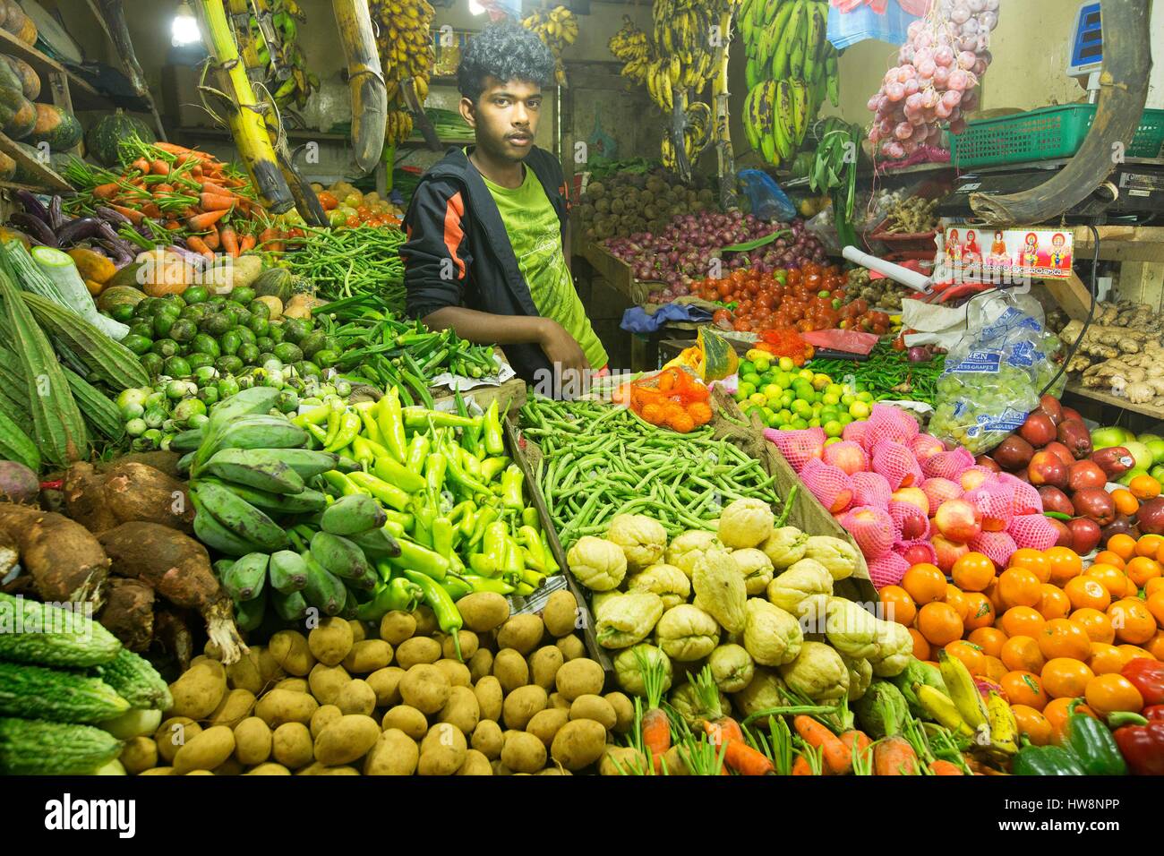 Sri Lanka, Central Province, Nuwara Eliya Bezirk, Nuwara Eliya, Markt Stockfoto