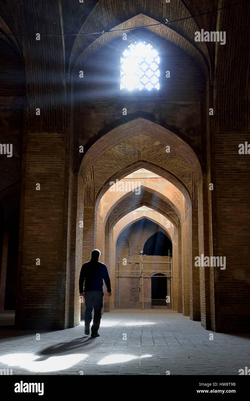 Iran, Provinz Isfahan, Isfahan, Jame Moschee, Süd-Ost shabestan Stockfoto