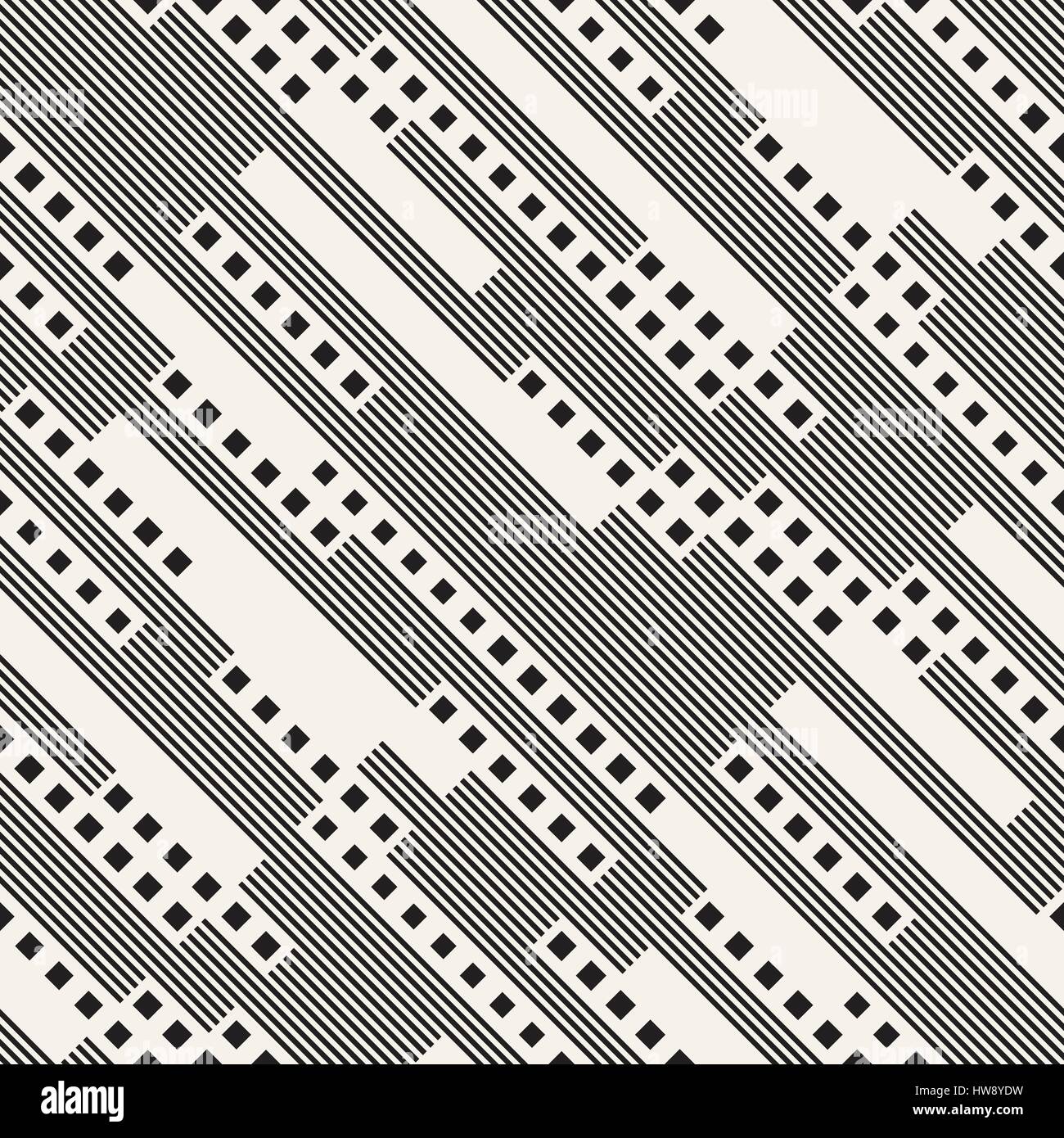 Endlosen abstrakten Hintergrund mit zufälliger Größe Quadrate. Vector Seamless Pattern. Stock Vektor