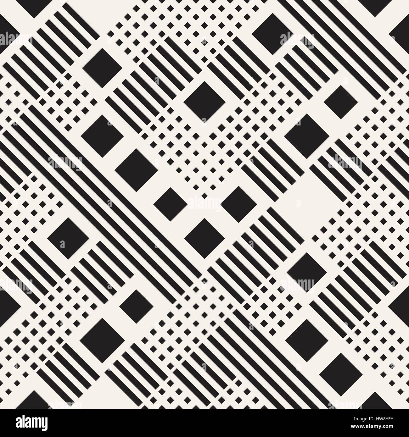 Endlosen abstrakten Hintergrund mit zufälliger Größe Quadrate. Vector Seamless Pattern. Stock Vektor