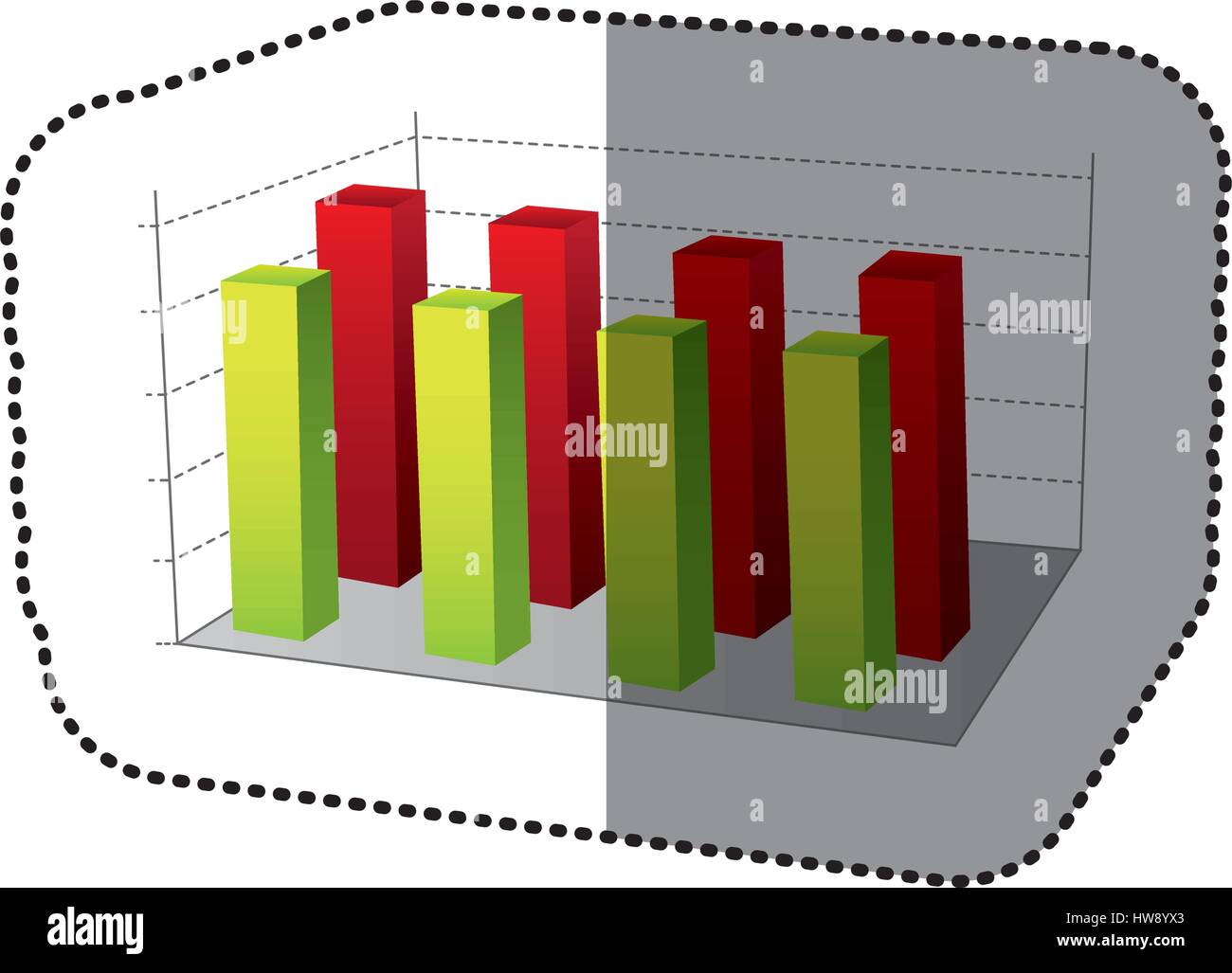 Farbe Daten statistische Grafiken concepto Stock Vektor