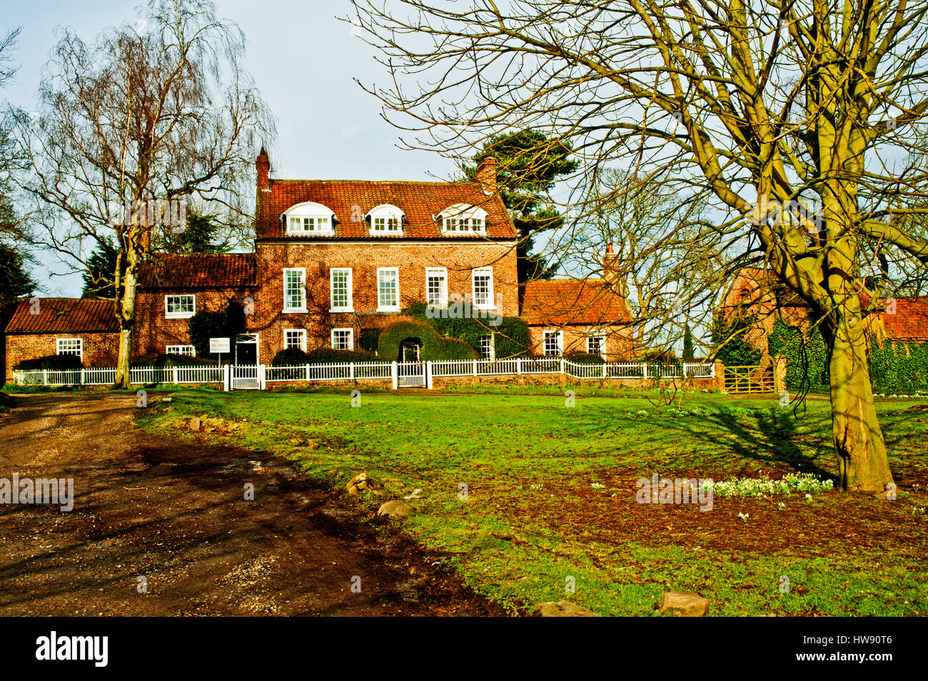 Land Haus, große Smeaton, Yorkshire Stockfoto