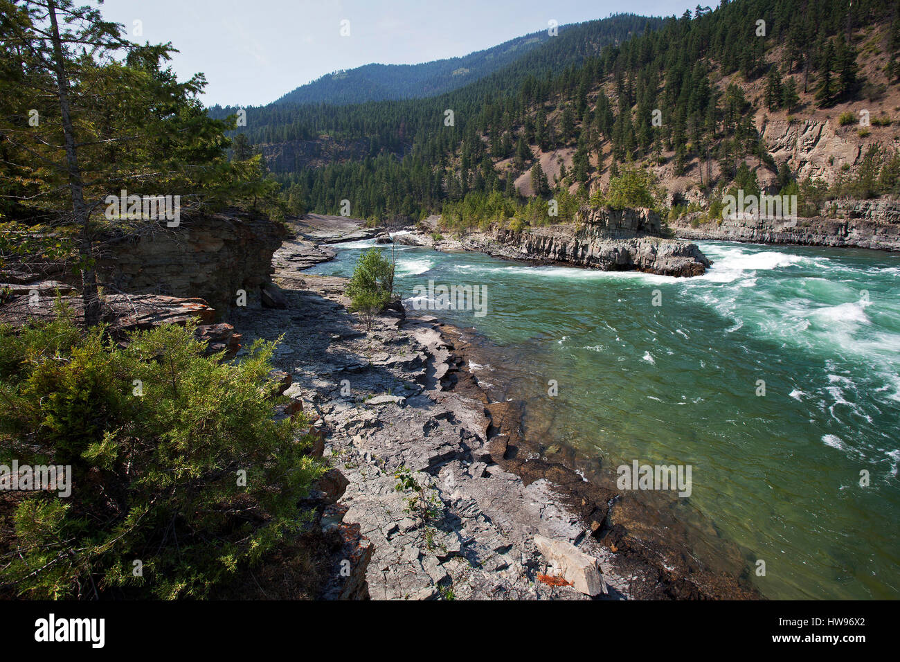 Kootenai River in der Nähe von Libby, Montana Provinz, USA Stockfoto