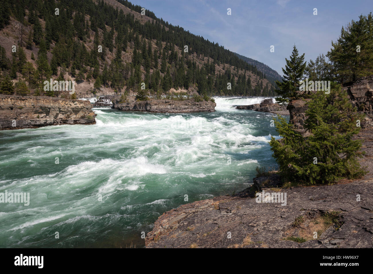 Kootenai fällt, Kootenai River in der Nähe von Provinz Libby, Montana, USA Stockfoto
