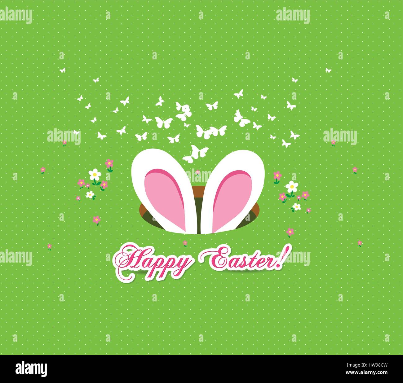 Happy Easter Hasenohren Stock Vektor