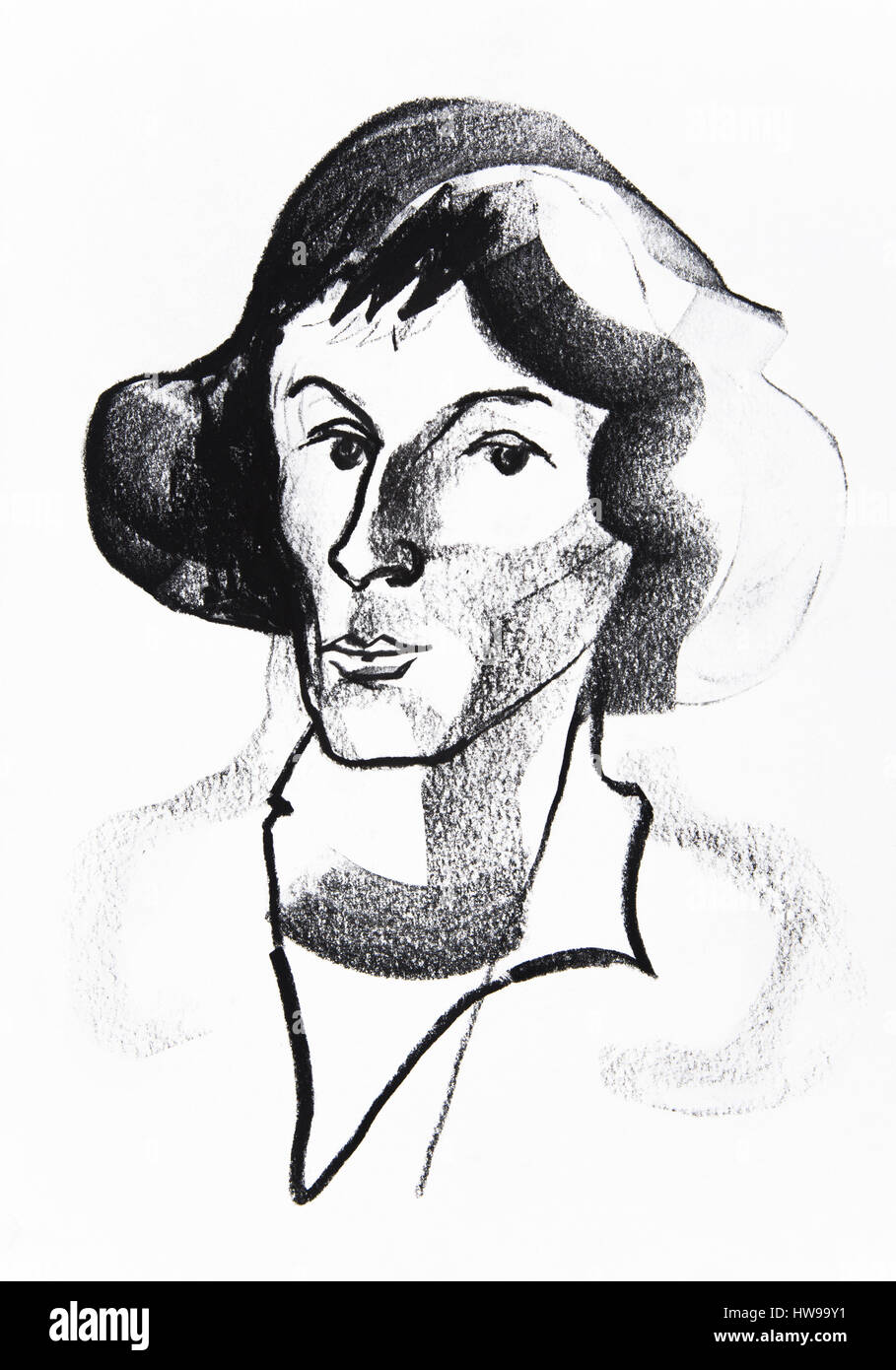 Portrait de Nicolas Copernic (Nicolaus Copernicus, 1473-1543) Utilist Polonais - Abbildung von Ewa KLOS © Ewa KLOS/Opale Stockfoto