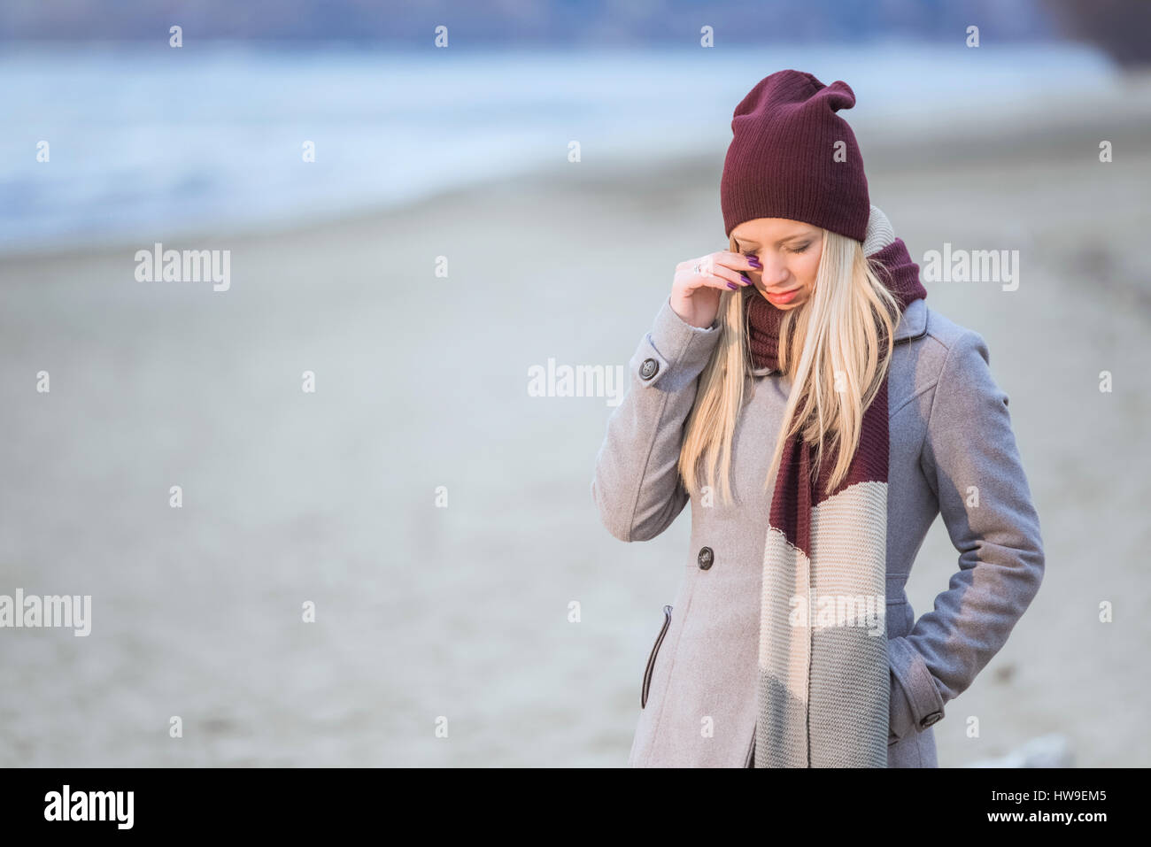 Junge schöne Mädchen Weinen Stockfoto