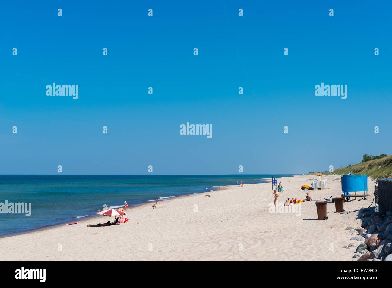 Strand an der Ostsee nördlich von Nida, Coronian spucken, UNESCO-Welterbe, Litauen, Osteuropa Stockfoto