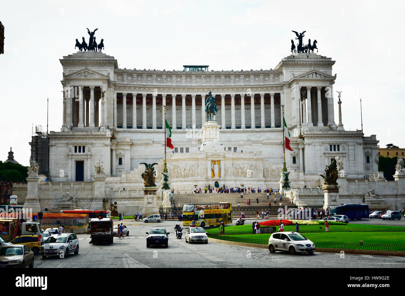 Die Altare della Patria, auch bekannt als das Monumento Nazionale a Vittorio Emanuele II. Rom, Lazio, Italien, Europa. Stockfoto