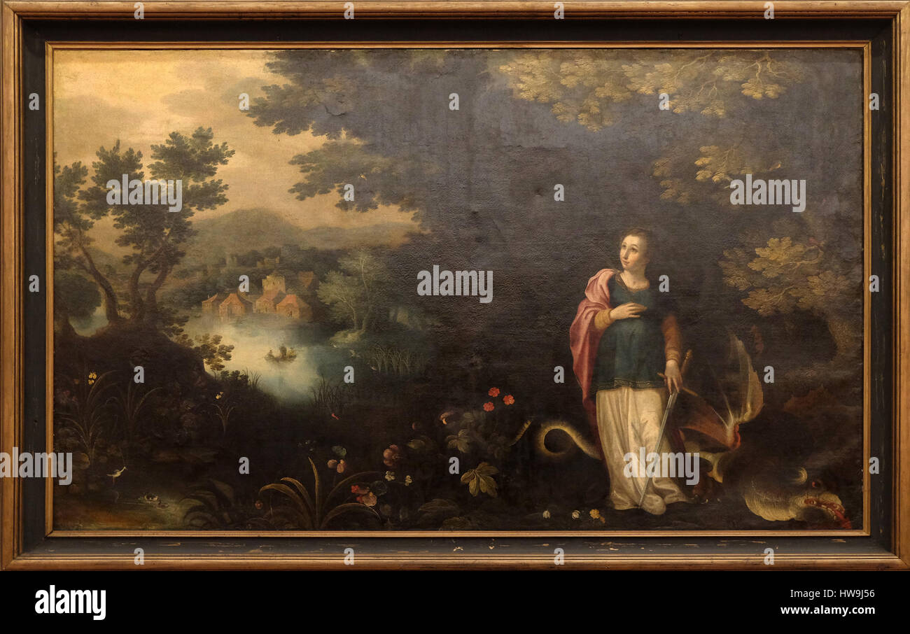 Jan Brueghel: Margarethe, ausgesetzt in der Kroatischen Akademie der Wissenschaften und Künste in Zagreb, am 13. April 2016. Stockfoto