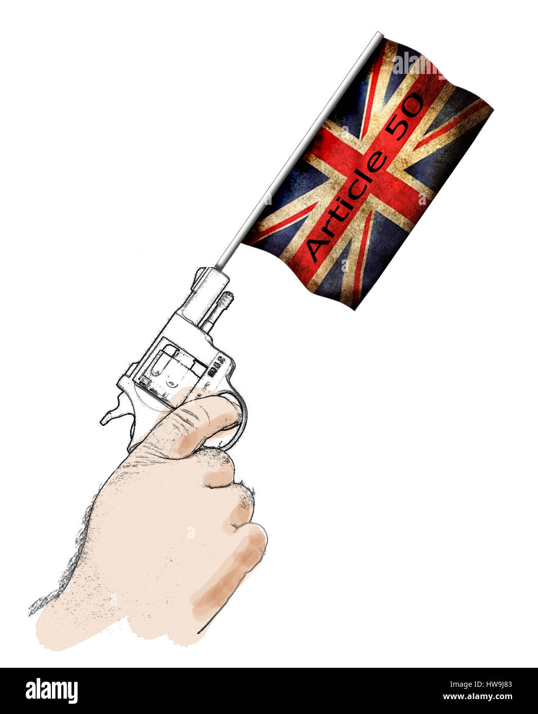 Artikel 50 wird ausgelöst Stockfoto