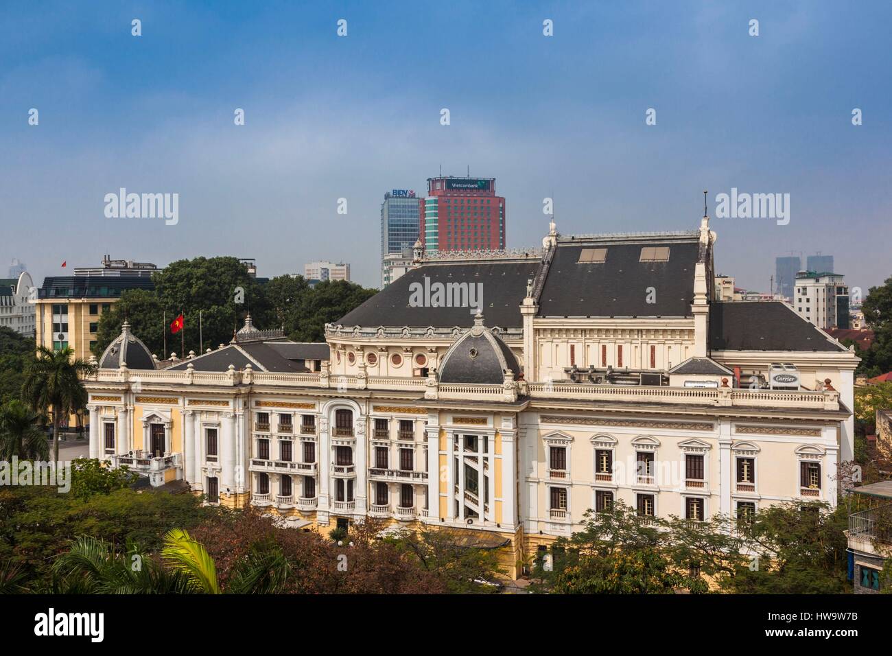Vietnam, Hanoi, erhöhten Blick von Hanoi Opera House, Stockfoto