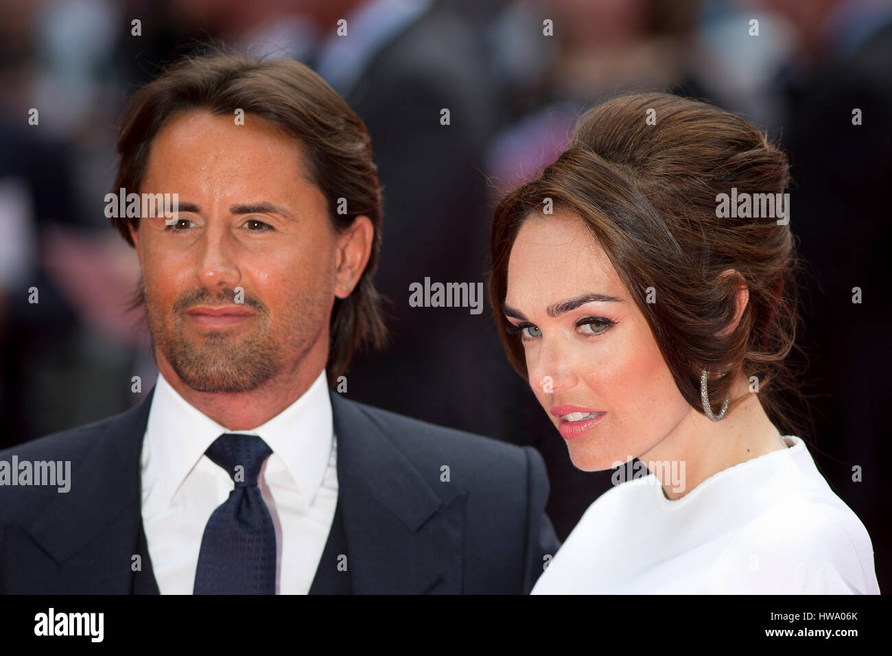 Jay Rutland und Tamara Ecclestone bei einer Film-Premiere in London. August 2014. Stockfoto