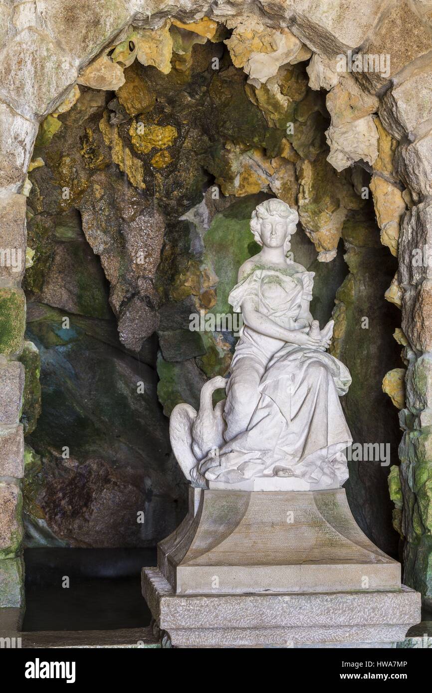 Portugal, Lisboa e Setubal Provinz Sintra Weltkulturerbe der UNESCO, Quinta da Regaleira, der Leda Grotte Stockfoto