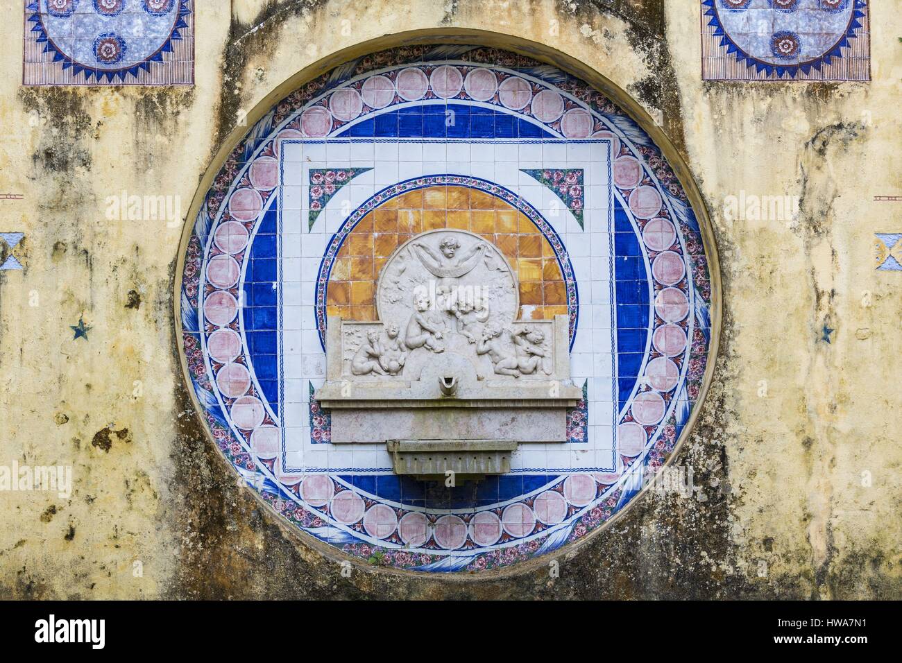 Portugal, Lisboa e Setubal Provinz, Sintra Weltkulturerbe von der UNESCO zum Brunnen aus dem August 1931 Stockfoto