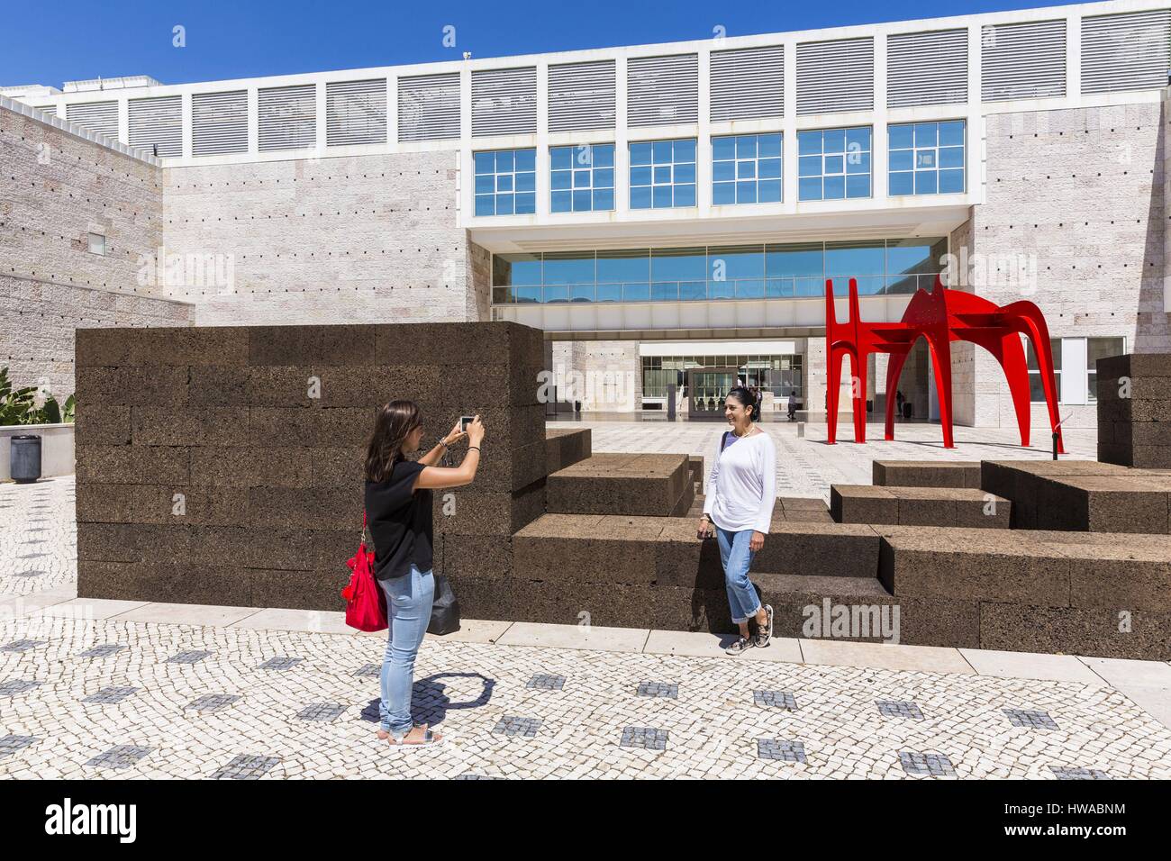 Portugal, Lissabon, Stadtteil Belem, das Kulturzentrum Belem der Architekten Vittorio Gregotti und Manuel Salgado und Berardo Museum (in Portu Stockfoto