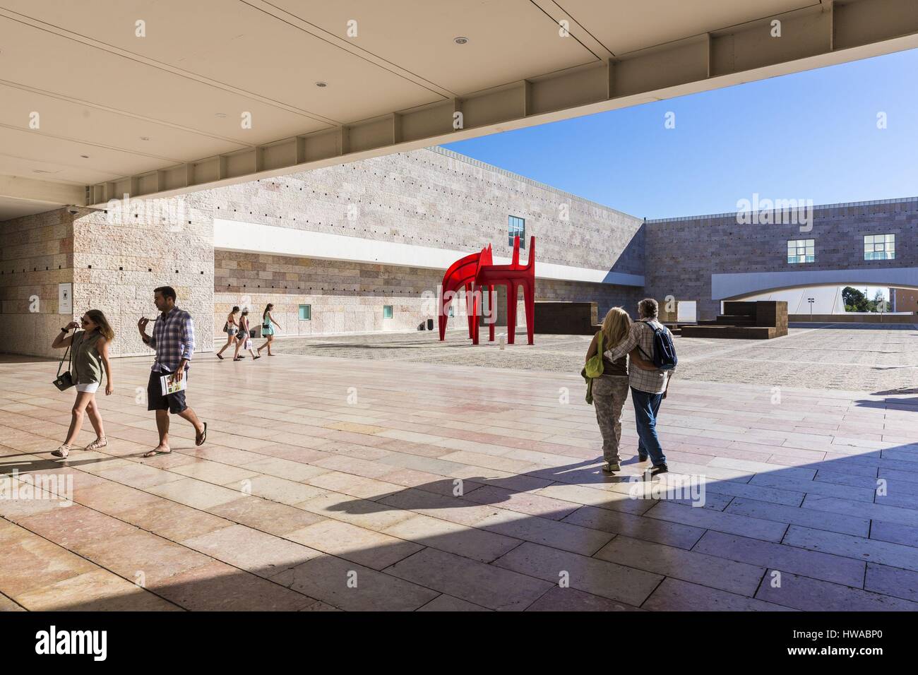 Portugal, Lissabon, Stadtteil Belem, das Kulturzentrum Belem der Architekten Vittorio Gregotti und Manuel Salgado und Berardo Museum (in Portu Stockfoto